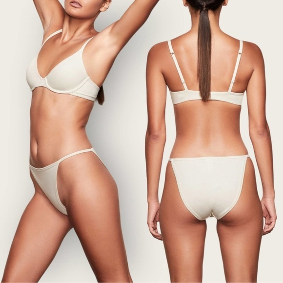 SKIMS Other - SKIMS Cotton Jersey String Bikini | Bone‎ White Underwear 90s 4X 0051